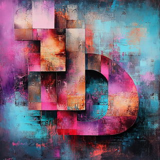 Rimewild style, Midjourney V6.1: typographic composition with large letters