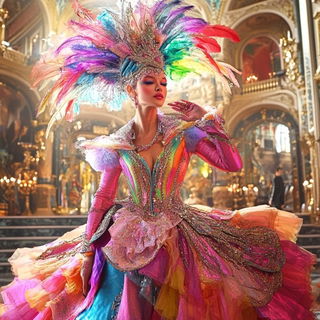 Lithomanga style, Midjourney V6.1: haute-couture fashion outfit