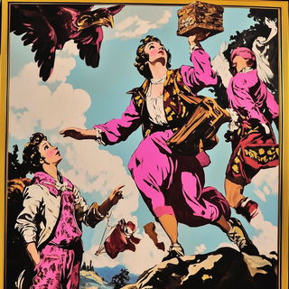 Chromaburin style, Midjourney V6.1: classical 18th-century oil painting