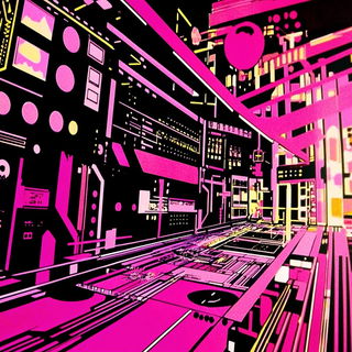 Chromaburin style, Midjourney V6.1: technical infrastructure blueprint schematics