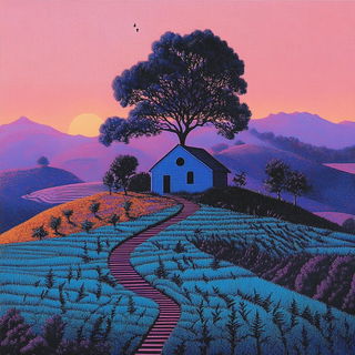 Crimson Burin Cathedrals style, Midjourney V6.1: traditional folk art