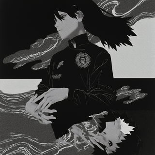 Crimson Burin Cathedrals style, Midjourney V6.1: black-and-white manga comic strip