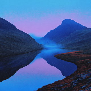 Crimson Burin Cathedrals style, Midjourney V6.1: realistic landscape photograph of quiet dawn
