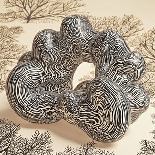 Collagegrimage style, Midjourney V6.1: abstract 3D render