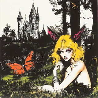Cogwilds style, Midjourney V6.1: retro fairy-tale illustration