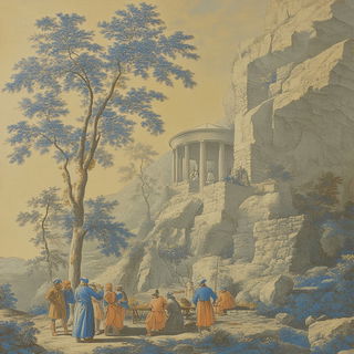 Claymonsoon style, Midjourney V6.1: classical 18th-century oil painting