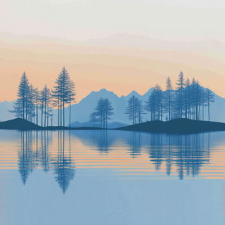 Claymonsoon style, Midjourney V6.1: realistic landscape photograph of quiet dawn