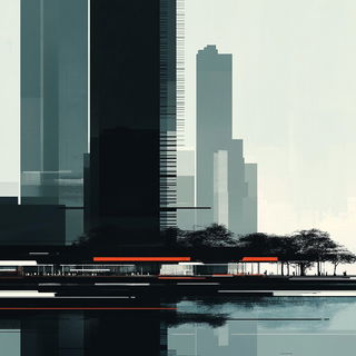 Rainmigrant style, Midjourney V6.1: megacity with futuristic bioarchitecture