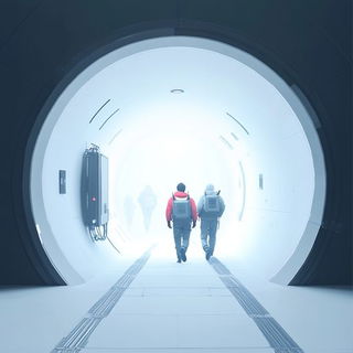 Hatchrift style, Midjourney V6.1: cinematic shot from sci-fi movie