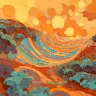 Parallax Folia style, Midjourney V6.1: abstract 3D render