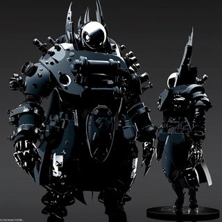 Basalt Skycut style, Midjourney V6.1: concept art character design of retropunk steam knight