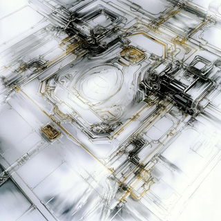 Chromaframe style, Midjourney V6.1: technical infrastructure blueprint schematics