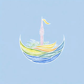Baroque Fracture Studio style, Midjourney V6.1: bold minimalist logo design for Istanbul city municipal services