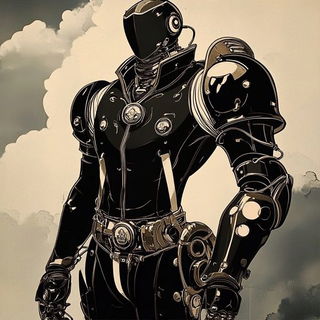 Whiteframe Sublimation style, Midjourney V6.1: concept art character design of retropunk steam knight