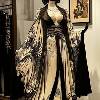 Whiteframe Sublimation style, Midjourney V6.1: haute-couture fashion outfit