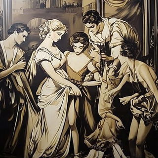 Whiteframe Sublimation style, Midjourney V6.1: classical 18th-century oil painting