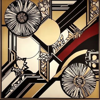 Whiteframe Sublimation style, Midjourney V6.1: creative pattern composition