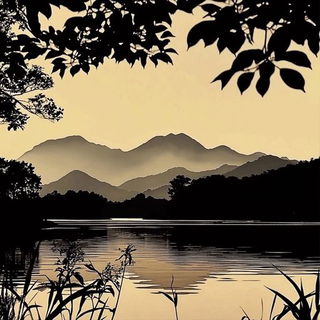 Whiteframe Sublimation style, Midjourney V6.1: realistic landscape photograph of quiet dawn