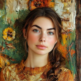 Portalchrome style, Midjourney V6.1: photographic portrait of female protagonist