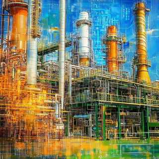 Portalchrome style, Midjourney V6.1: technical infrastructure blueprint schematics
