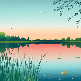 Nacreous Underworld style, Midjourney V6.1: realistic landscape photograph of quiet dawn