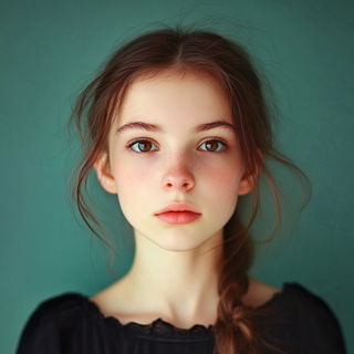 Nacreous Underworld style, Midjourney V6.1: photographic portrait of female protagonist