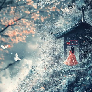 Bronzepuppetism style, Midjourney V6.1: retro fairy-tale illustration