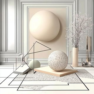 Inkastral style, Midjourney V6.1: abstract 3D render