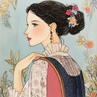 Inkastral style, Midjourney V6.1: traditional folk art