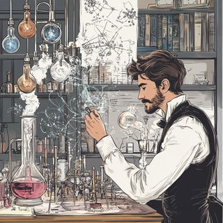 Inkastral style, Midjourney V6.1: editorial illustration for popular scientific magazine cover