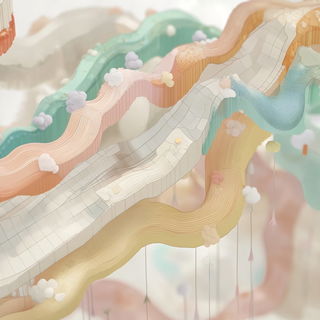 Swirlboard Lettering style, Midjourney V6.1: abstract 3D render