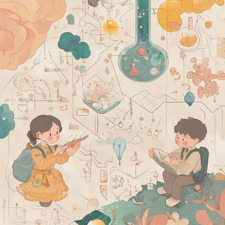Swirlboard Lettering style, Midjourney V6.1: editorial illustration for popular scientific magazine cover