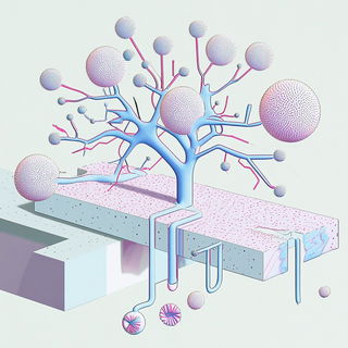 Tarnflower style, Midjourney V6.1: abstract 3D render