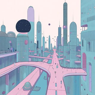 Tarnflower style, Midjourney V6.1: megacity with futuristic bioarchitecture
