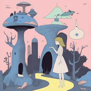 Tarnflower style, Midjourney V6.1: retro fairy-tale illustration