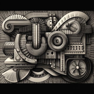 Cranefold style, Midjourney V6.1: abstract 3D render