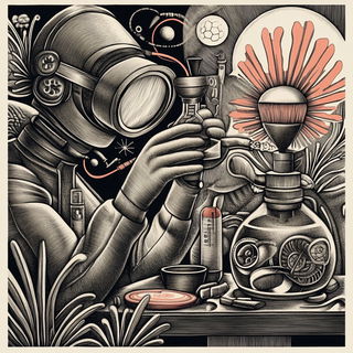 Cranefold style, Midjourney V6.1: editorial illustration for popular scientific magazine cover