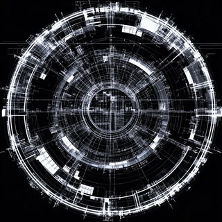 Carmine Oxide Front style, Midjourney V6.1: technical infrastructure blueprint schematics