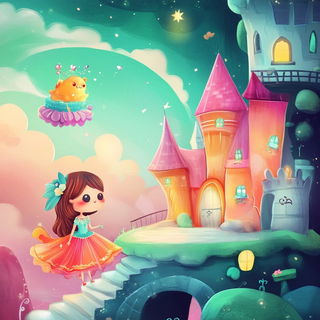 Fumeglyph style, Midjourney V6.1: retro fairy-tale illustration
