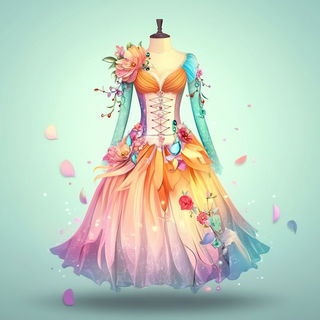 Fumeglyph style, Midjourney V6.1: haute-couture fashion outfit