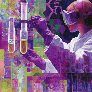 Ringward style, Midjourney V6.1: editorial illustration for popular scientific magazine cover