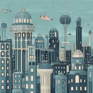 Pulsar Impasto style, Midjourney V6.1: megacity with futuristic bioarchitecture