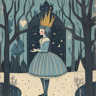 Pulsar Impasto style, Midjourney V6.1: retro fairy-tale illustration