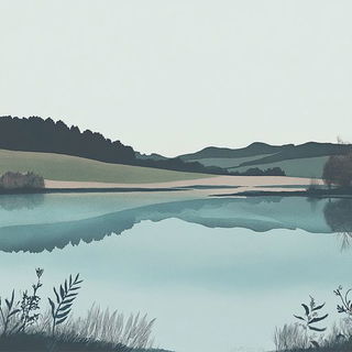 Pulsar Impasto style, Midjourney V6.1: realistic landscape photograph of quiet dawn