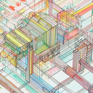 Bokehblazon style, Midjourney V6.1: technical infrastructure blueprint schematics
