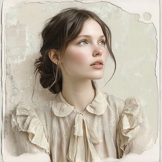 Volcanic Vastform style, Midjourney V6.1: photographic portrait of female protagonist