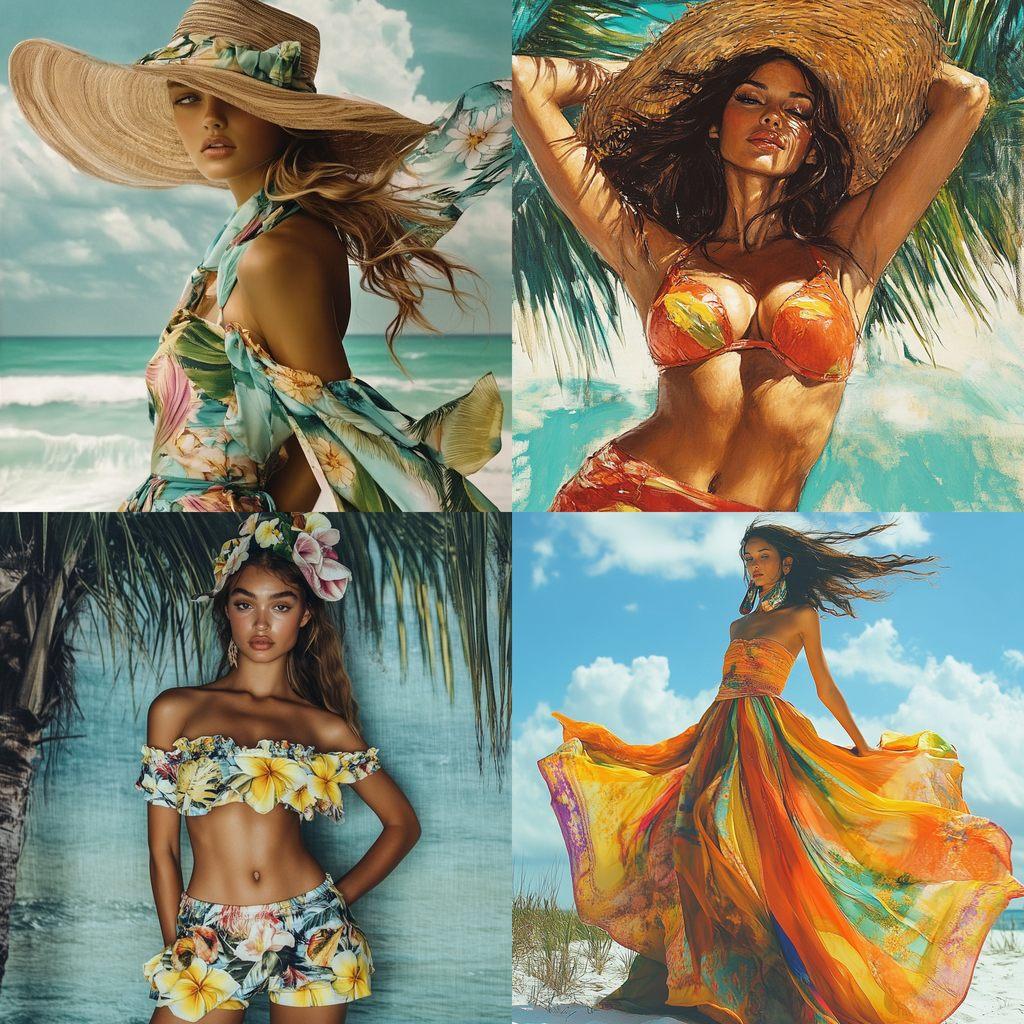 Beachwear fashion style, Midjourney V6.1, render 1 of 4