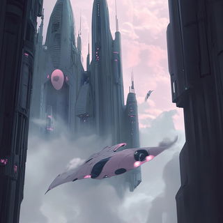 Canyonflash Iconography style, Midjourney V6.1: cinematic shot from sci-fi movie