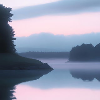 Canyonflash Iconography style, Midjourney V6.1: realistic landscape photograph of quiet dawn