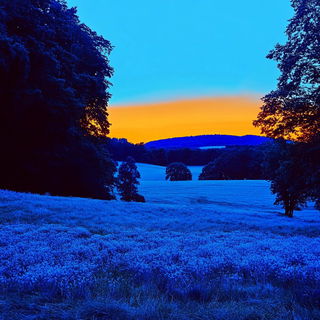 Opaline Mask Fluidics style, Midjourney V6.1: realistic landscape photograph of quiet dawn